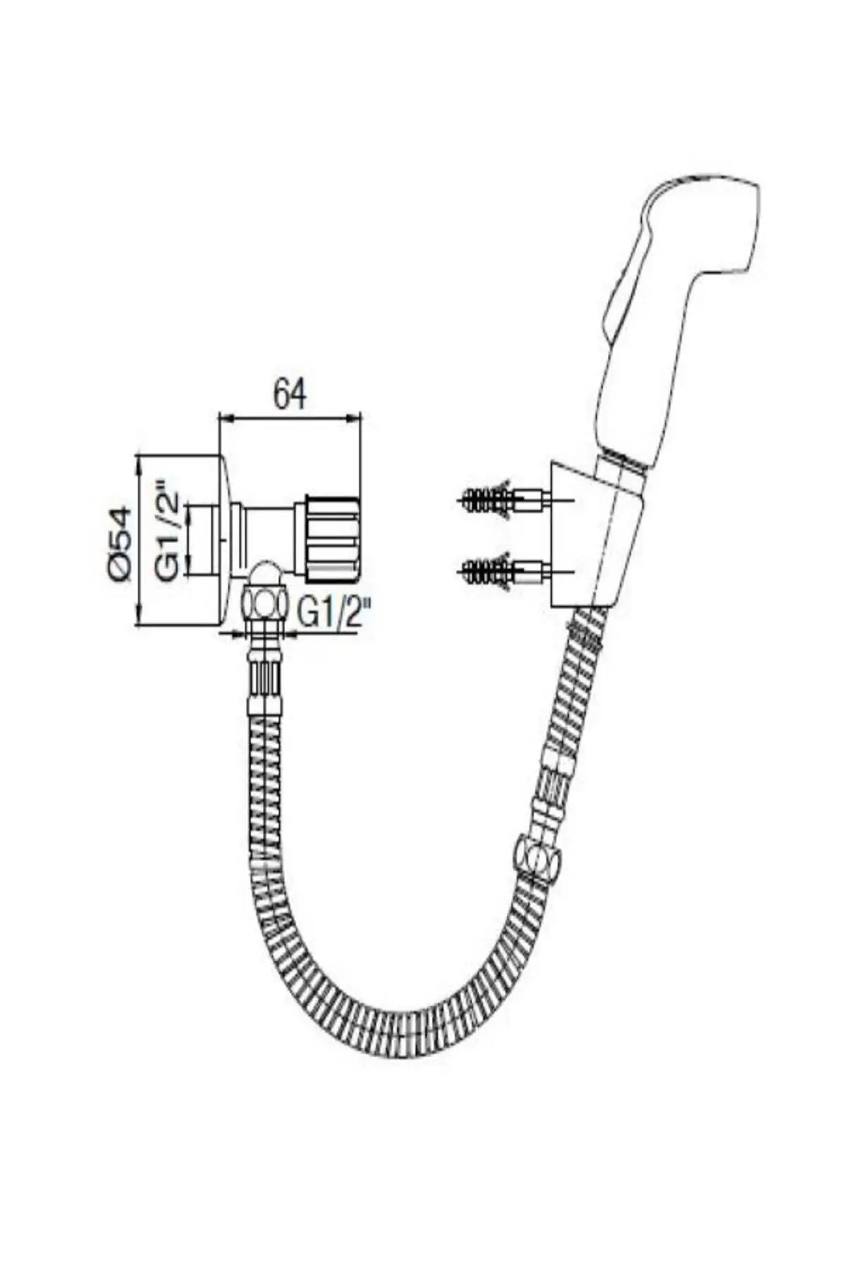 ECA AR SPİRALLİ TAHARETMATİK MUSLUĞU 102111114