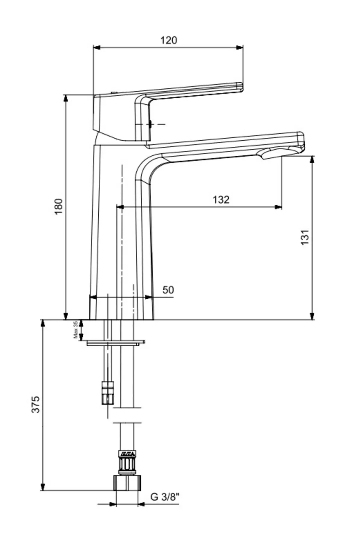 Eca Royal Lavabo Bataryası Mat Siyah 102188666C1 Eca Royal Lavabo Bataryası Mat Siyah 102188666C1
