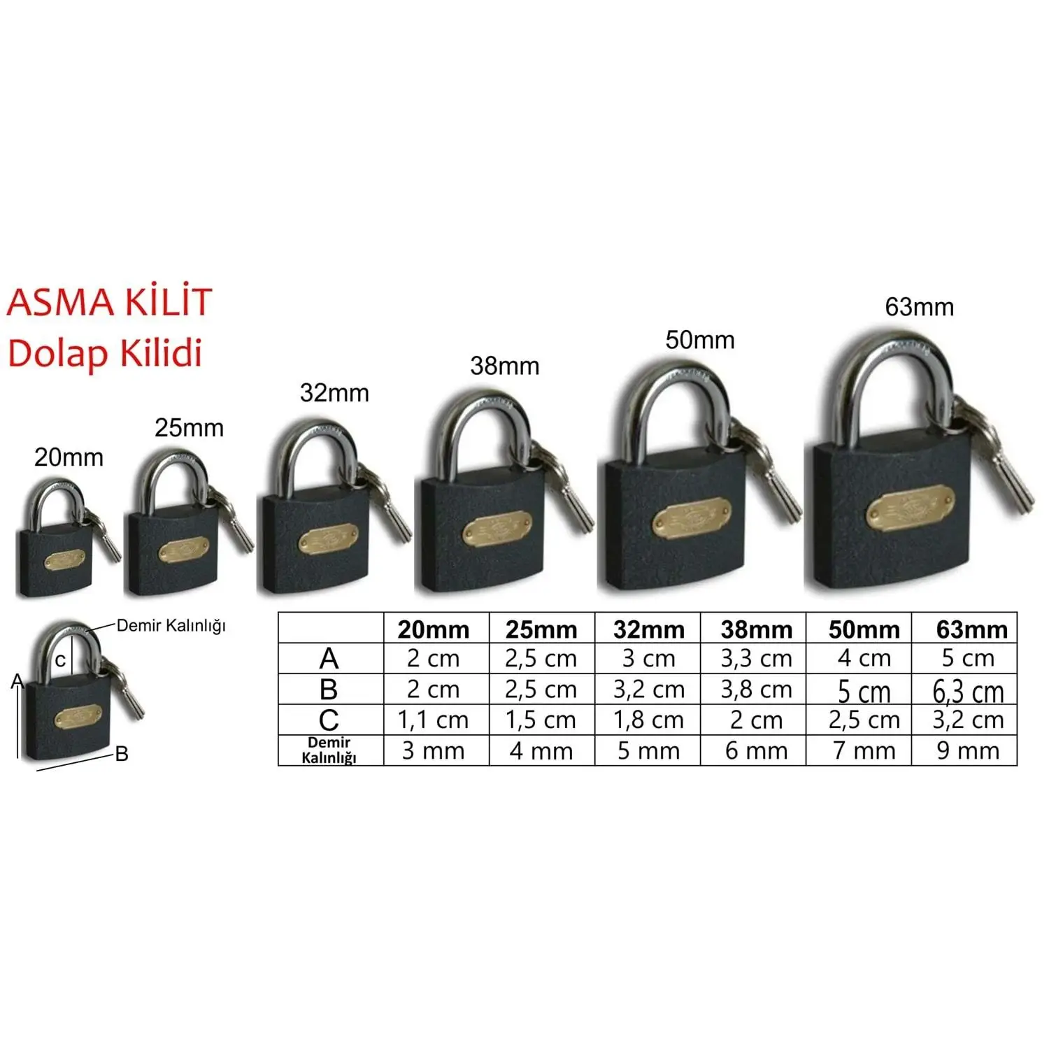 MASTER ASMA KİLİT GRİ 32 MASTER ASMA KİLİT GRİ 32