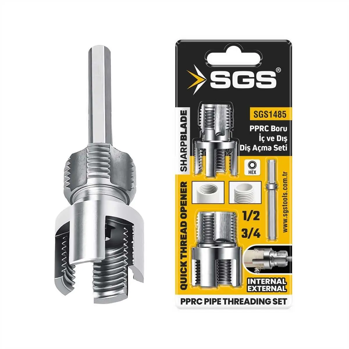 SGS 1485 PPRC BORU DİŞ AÇMA SETİ 20-25 MM (1/2"-3/4")
